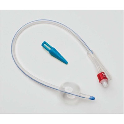 Cewnik Foley'a dwudrożny z plastikową zastawką, 100% silikon, kontrast RTG, sterylny